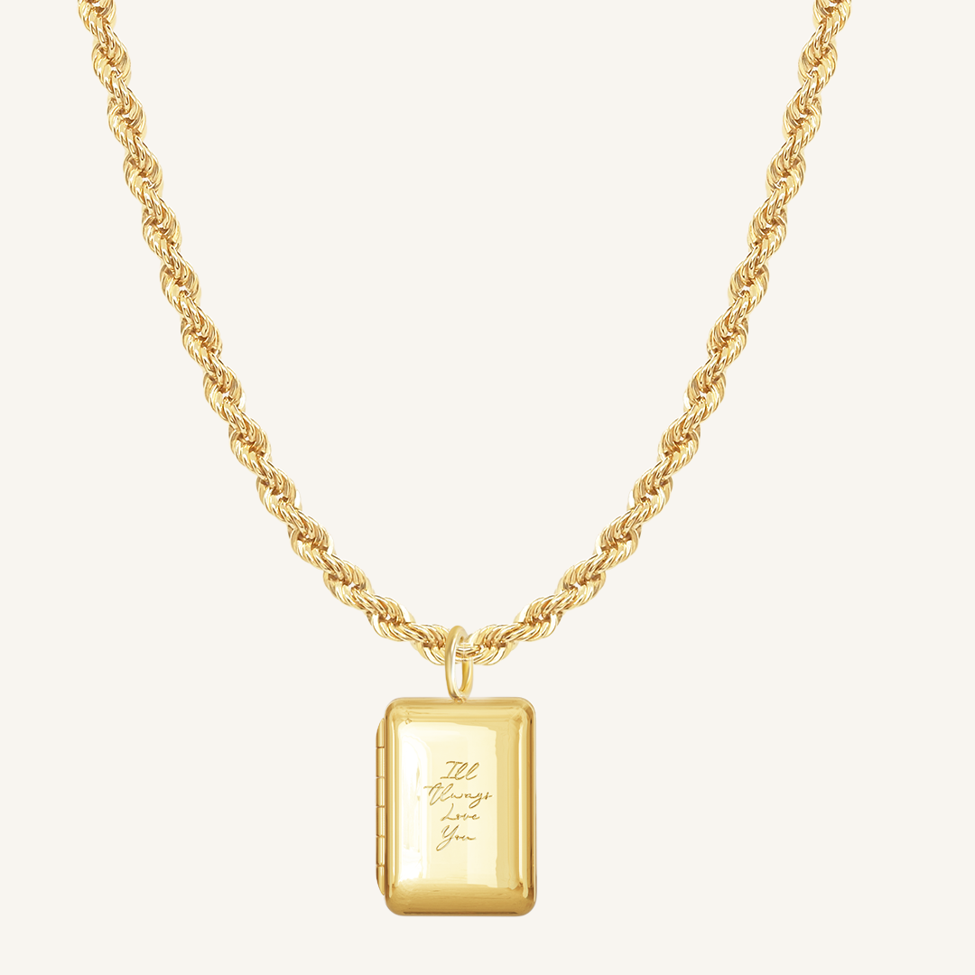 Etch Story Photo Locket Necklace
