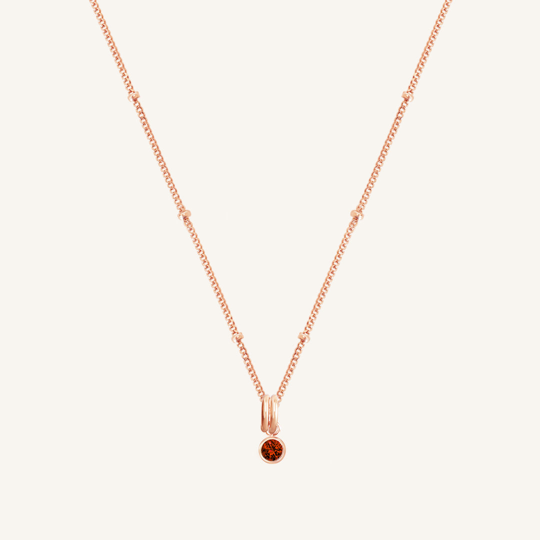 Aura Birthstone Charm Necklace