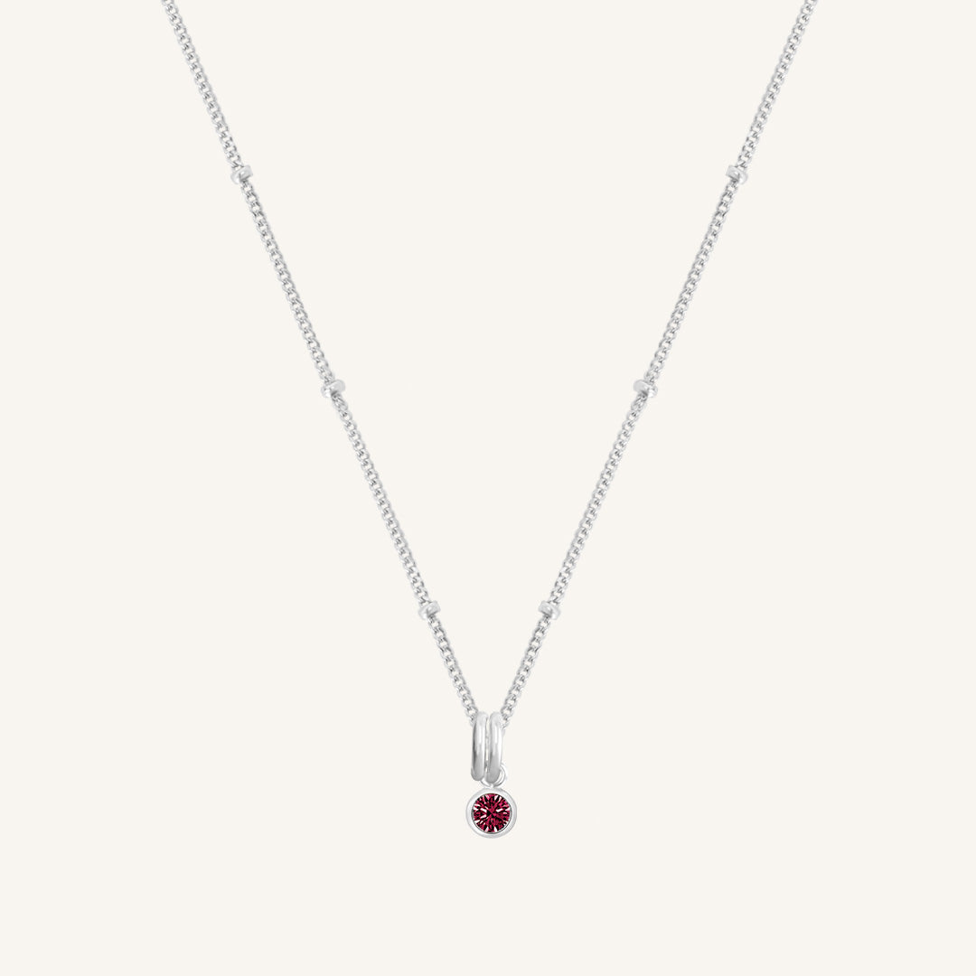 Aura Birthstone Charm Necklace