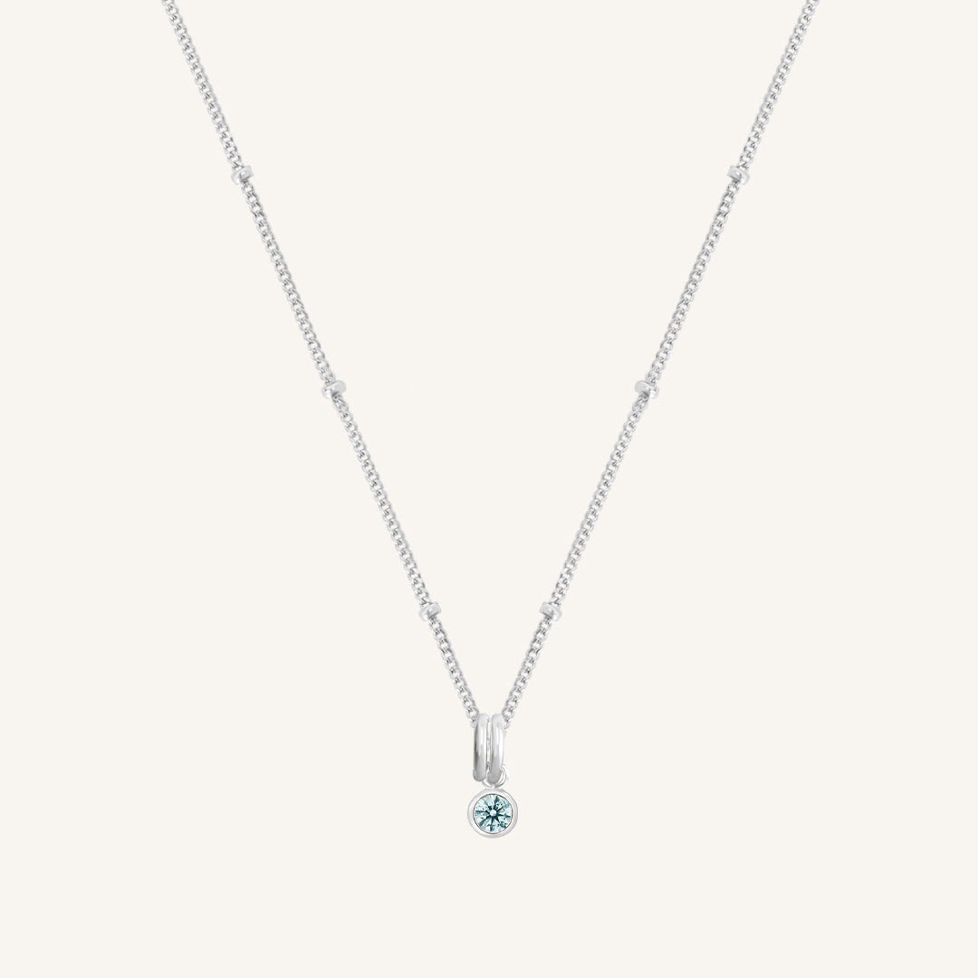 Aura Birthstone Charm Necklace