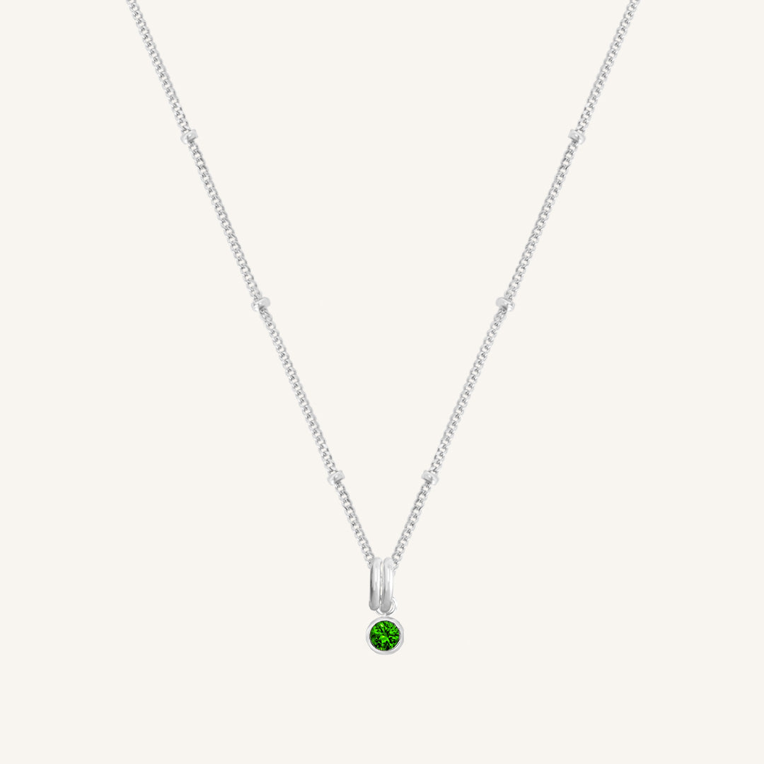 Aura Birthstone Charm Necklace