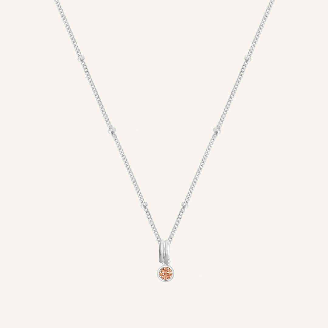 Aura Birthstone Charm Necklace