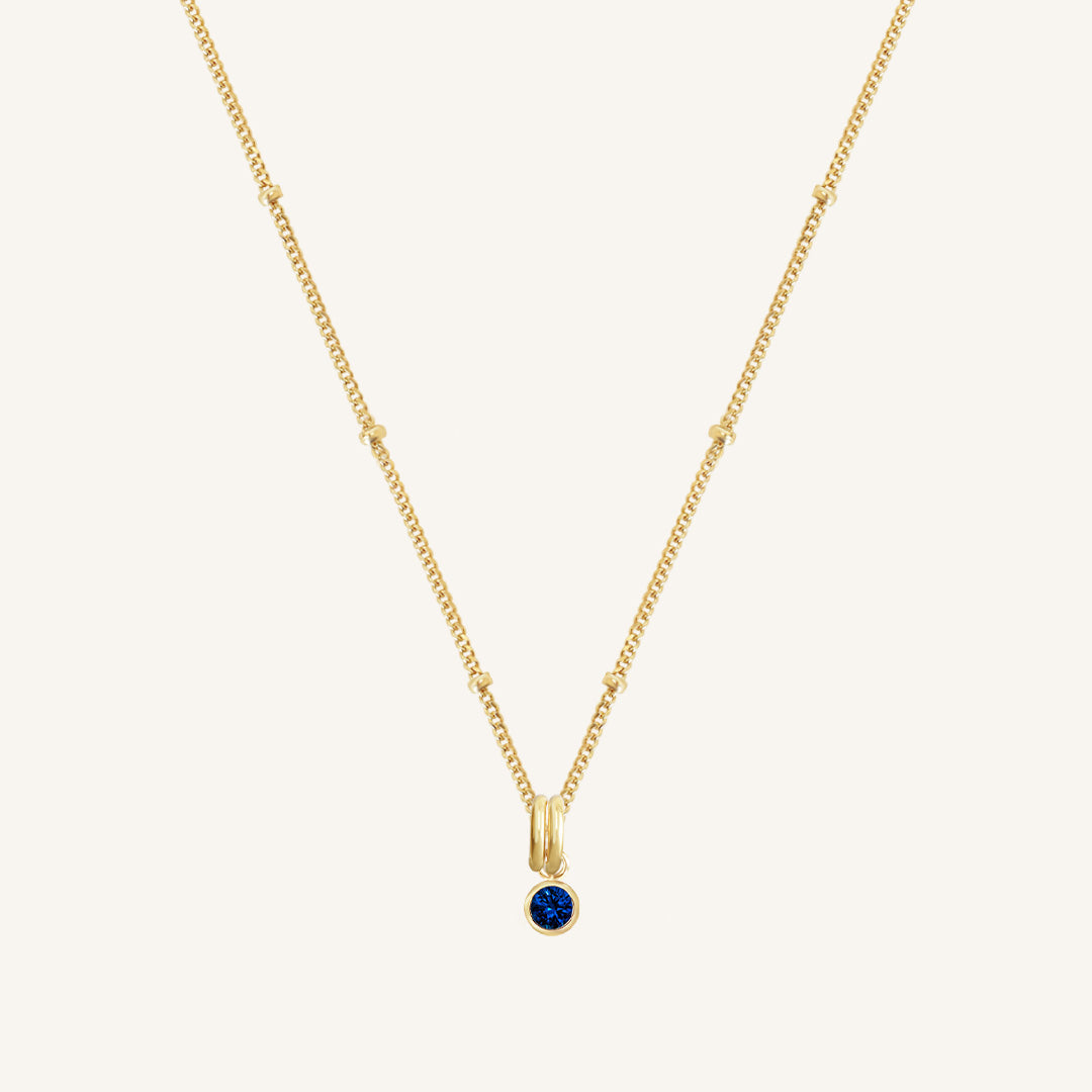Aura Birthstone Charm Necklace