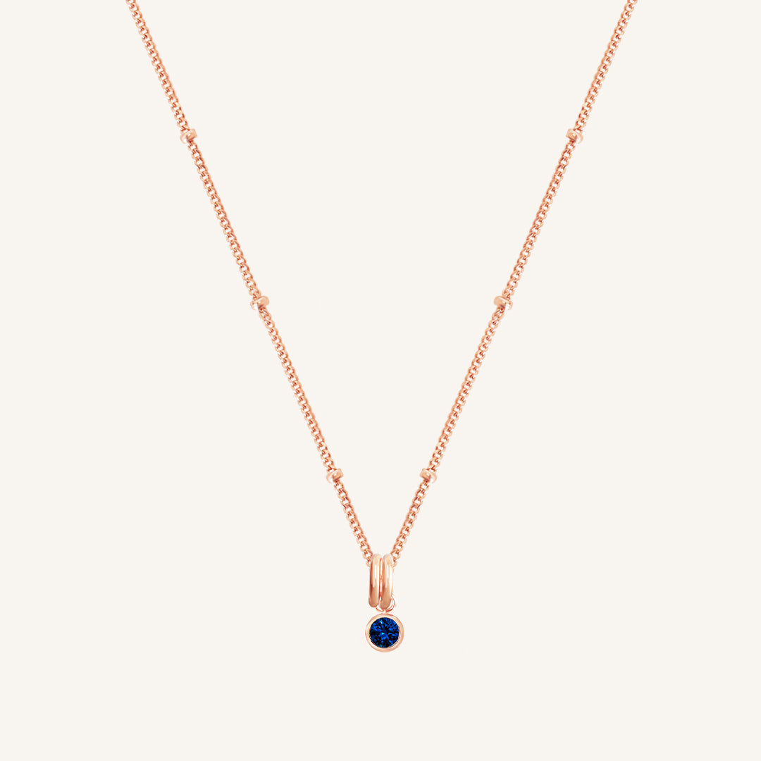 Aura Birthstone Charm Necklace