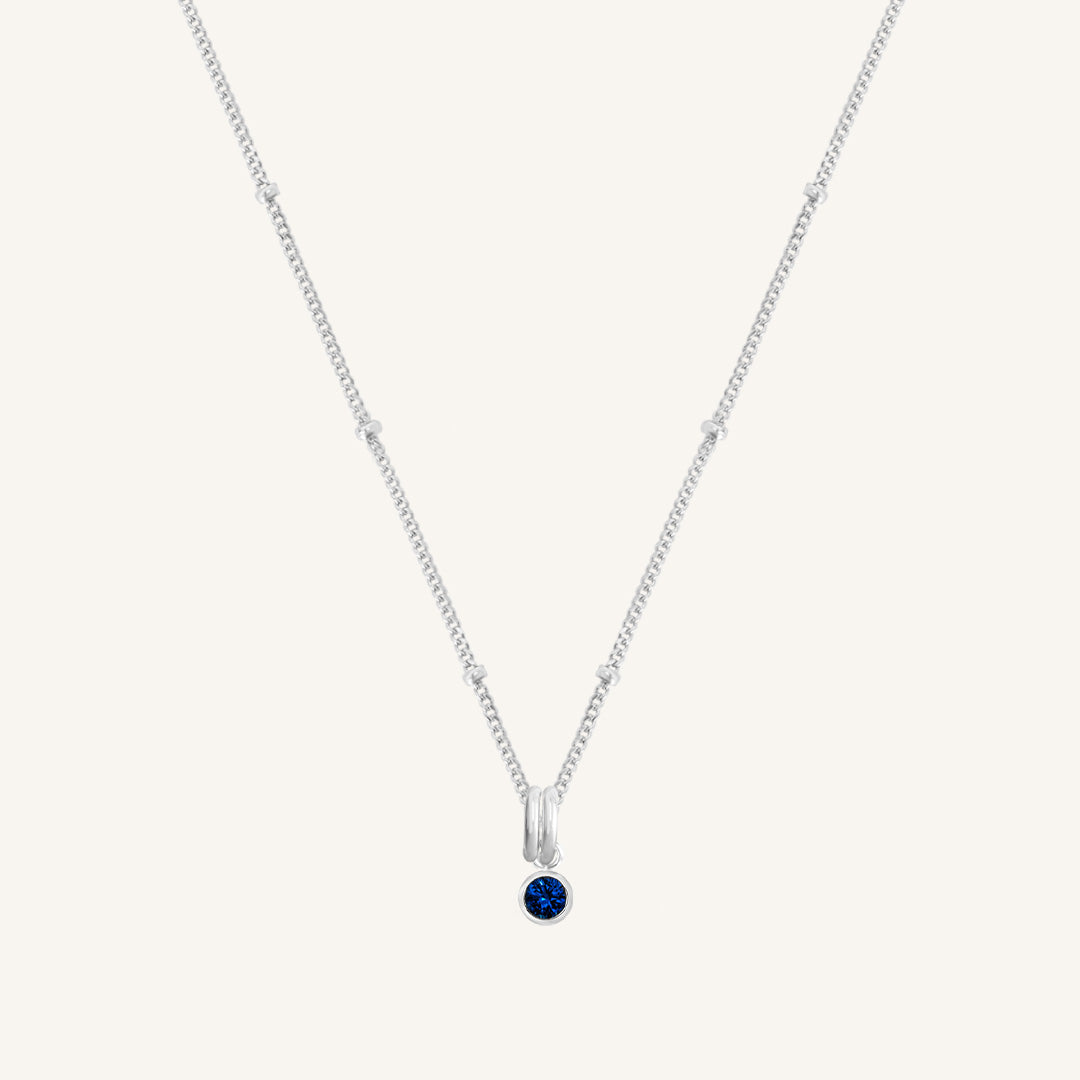 Aura Birthstone Charm Necklace
