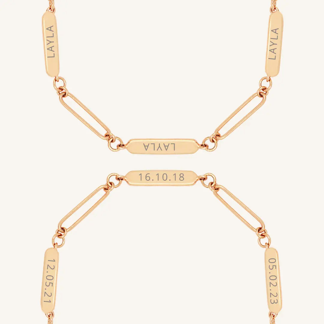Etch Chain Bracelet 3 Panels