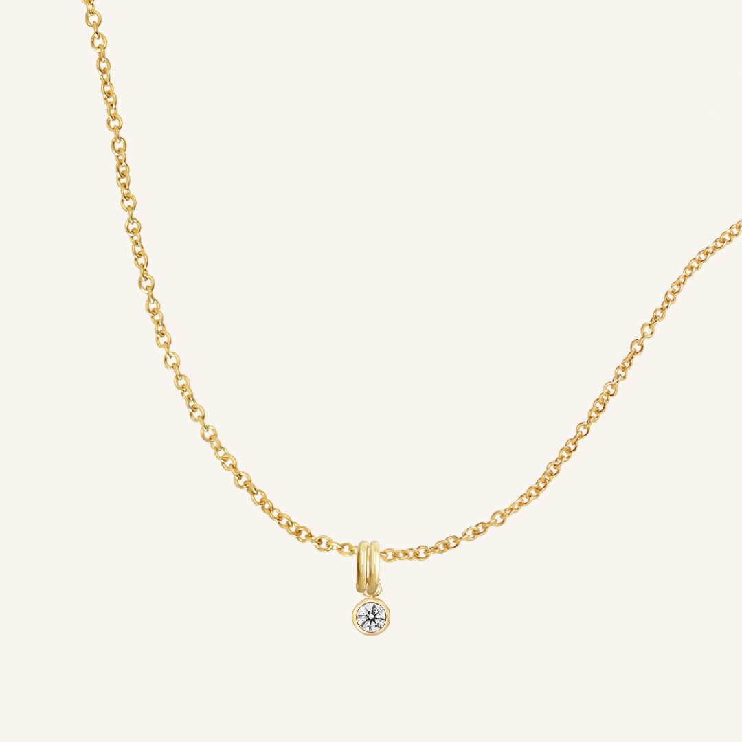 Aura Birthstone Charm Necklace