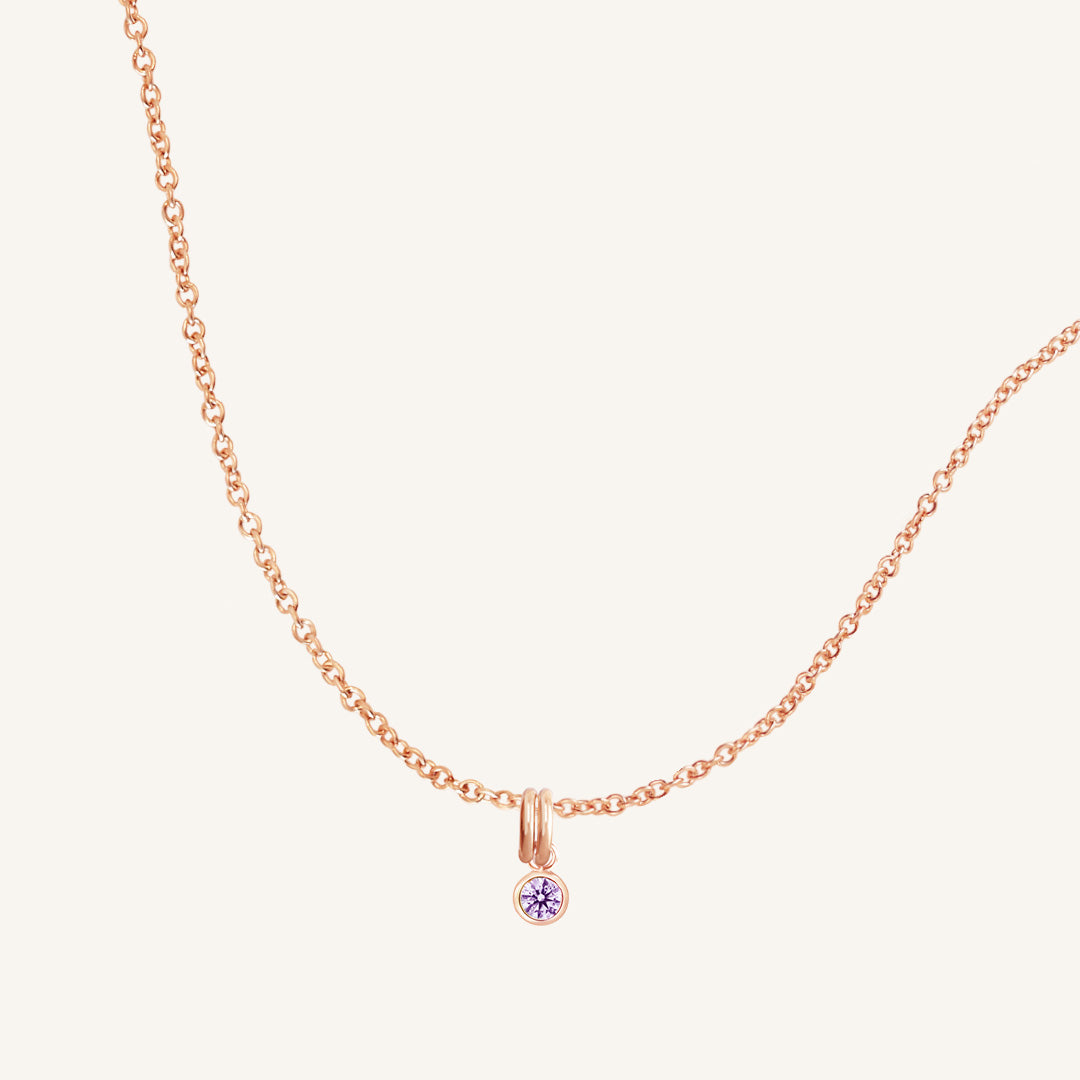 Aura Birthstone Charm Necklace
