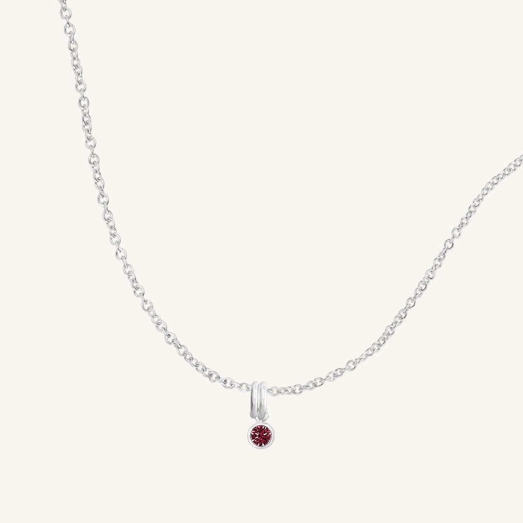 Aura Birthstone Charm Necklace