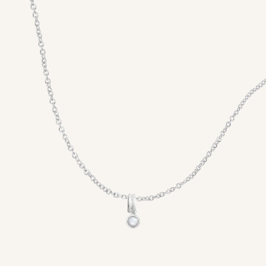 Aura Birthstone Charm Necklace