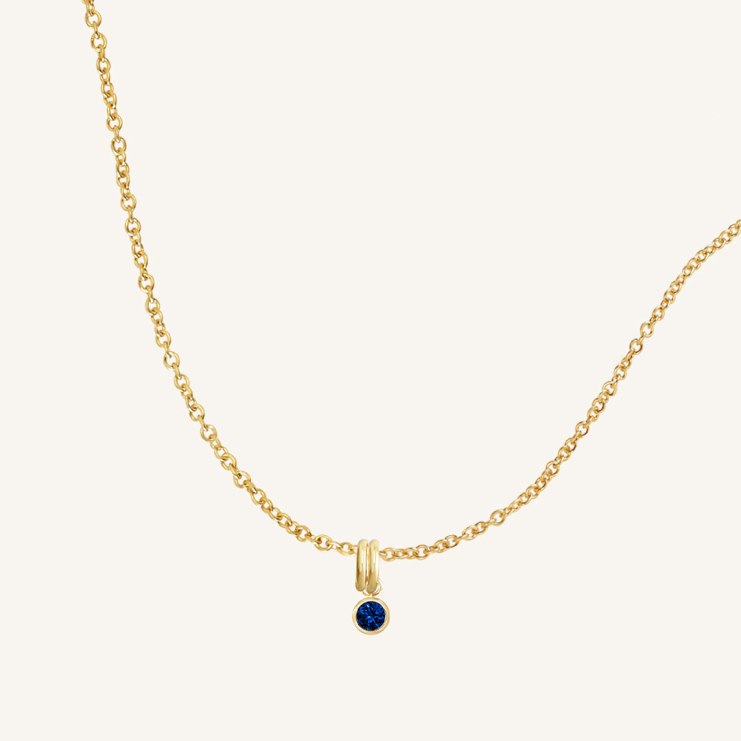 Aura Birthstone Charm Necklace