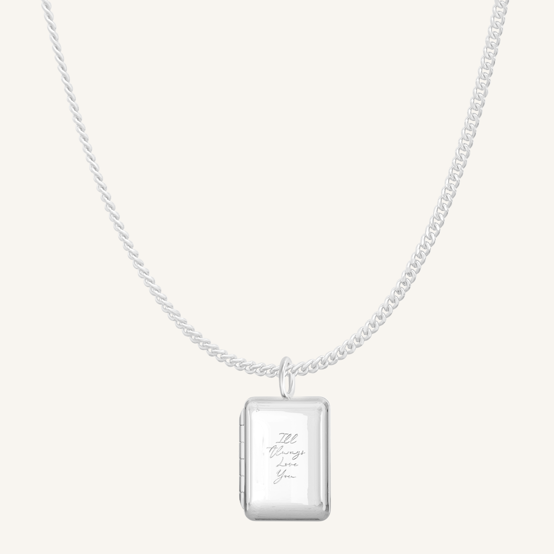 Etch Story Photo Locket Necklace