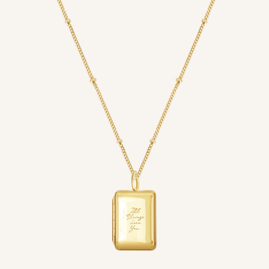 Etch Story Photo Locket Necklace