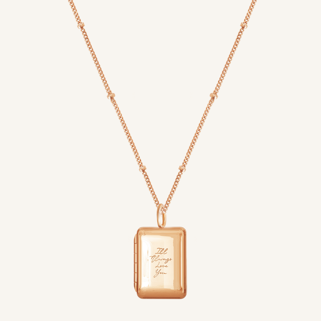 Etch Story Photo Locket Necklace