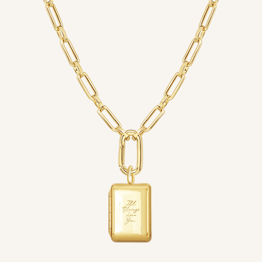 Etch Story Photo Locket Necklace
