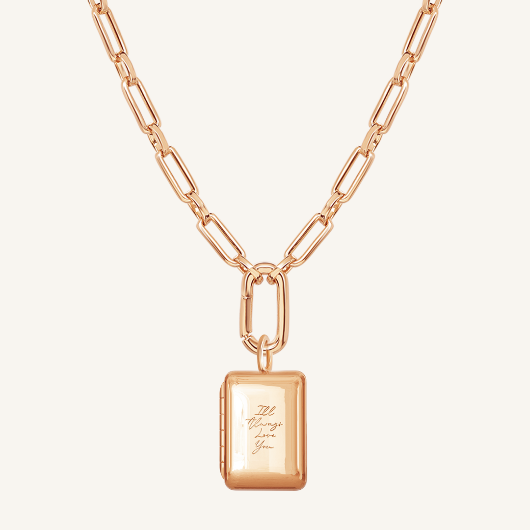 Etch Story Photo Locket Necklace