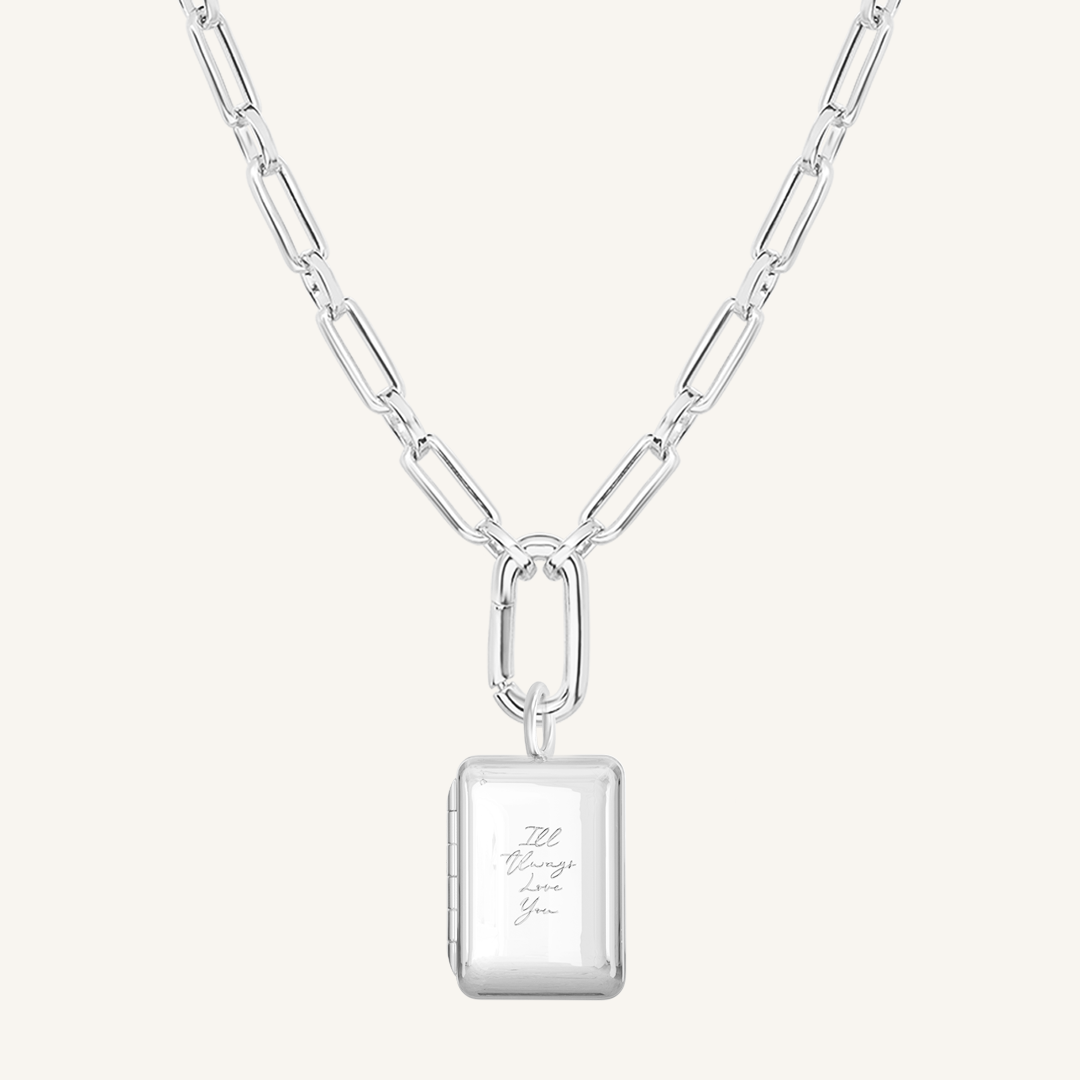 Etch Story Photo Locket Necklace