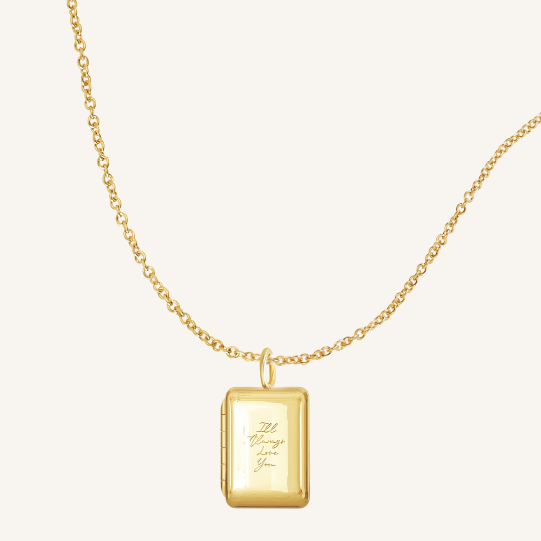 Etch Story Photo Locket Necklace