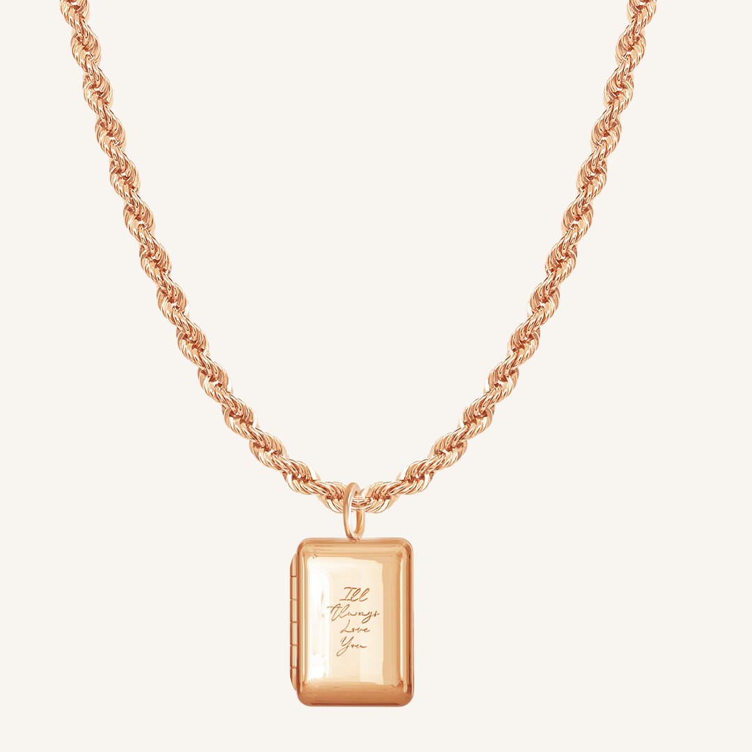 Etch Story Photo Locket Necklace