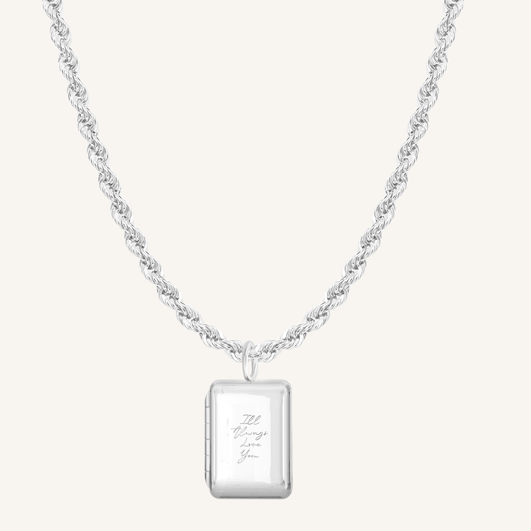 Etch Story Photo Locket Necklace