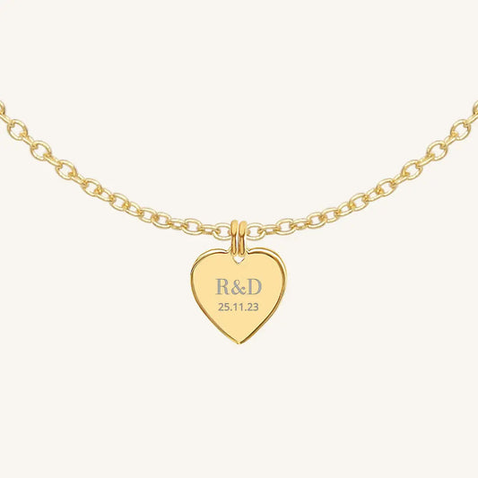 Etch Behold Heart Necklace