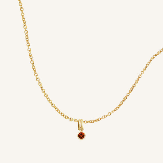Aura Birthstone Charm Necklace