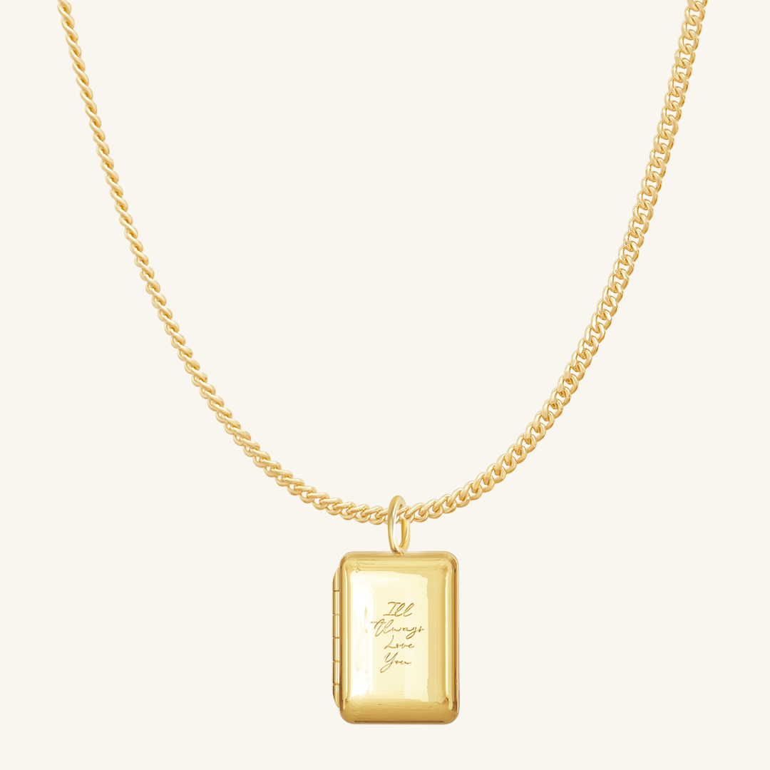 Etch Story Photo Locket Necklace
