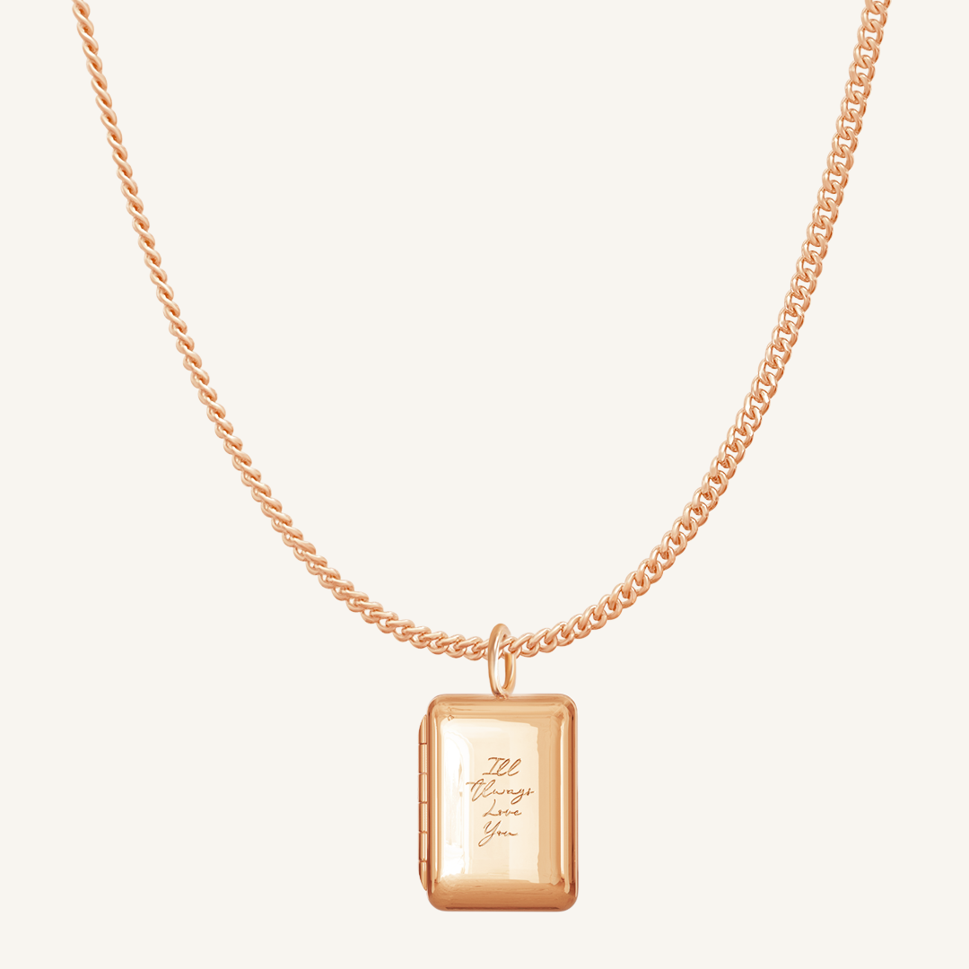 Etch Story Photo Locket Necklace